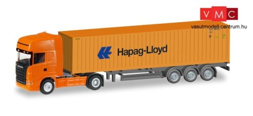 Herpa 066594 Scania R TL nyergesvontató, konténerszállító félpótkocsival - Hapag Lloyd (TT)