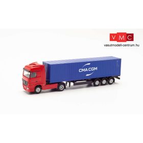 Herpa 066808 Mercedes-Benz Actros nyergesvontató, konténerszállító félpótkocsival - CMA/