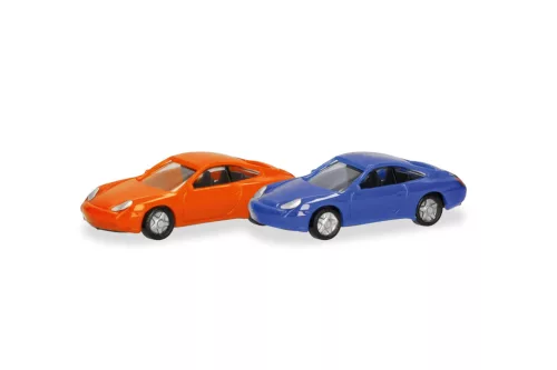Herpa 066945 Porsche 911, narancs és kék (N)