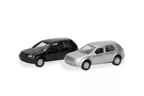 Herpa 066952 Volkswagen Golf IV, fekete és ezüst (N)