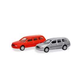 Herpa 066969 Volkswagen Passat Variant, piros és ezüst (N)