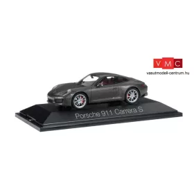   Herpa 070973 Porsche 911 Carrera S Coupé 991, metál színben - szürke (1:43)