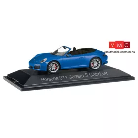   Herpa 070997 Porsche 911 Carrera Cabrio 991 II, metál színben - kék (1:43)