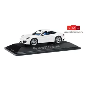   Herpa 071017 Porsche 911 Carrera Coupe 991 II, metál színben - fehér (1:43)