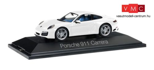 Herpa 071017 Porsche 911 Carrera Coupe 991 II, metál színben - fehér (1:43)