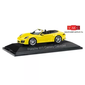   Herpa 071024 Porsche 911 Carrera Cabrio 991 II - sárga (1:43)