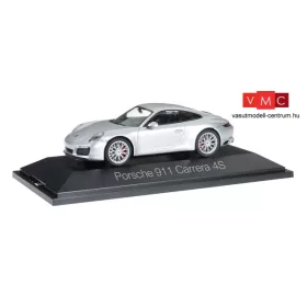   Herpa 071055 Porsche 911 Carrera 4S Coupé, metál színben - rhodiumezüst (1:43)