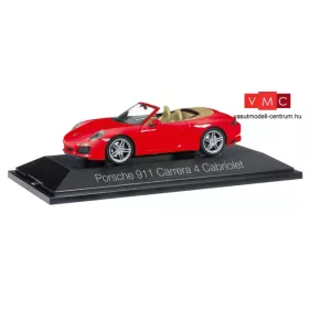 Herpa 071109 Porsche 911 Carrera 4 Cabrio - piros (1:43)