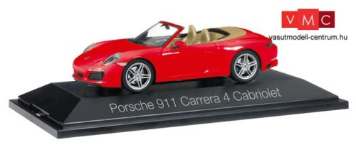 Herpa 071109 Porsche 911 Carrera 4 Cabrio - piros (1:43)