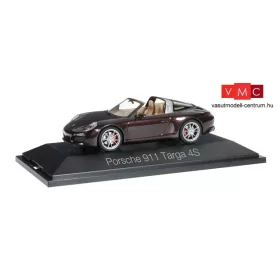   Herpa 071130 Porsche 911 Targa 4S, metál színben - mahagóni (1:43)