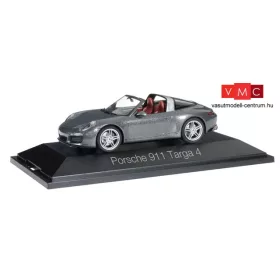   Herpa 071154 Porsche 911 Targa 4, metál színben - achátszürke (1:43)