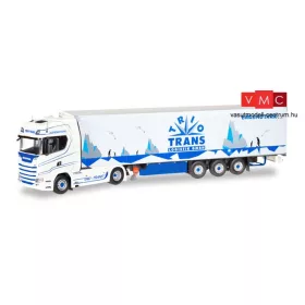   Herpa 071369 Scania CS20 HD nyergesvontató, hűtődobozos félpótkocsival, Trio-Trans (1:50)