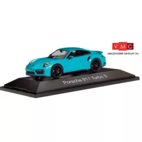 Herpa 071475 Porsche 911 Turbo S, miamikék (1:43)