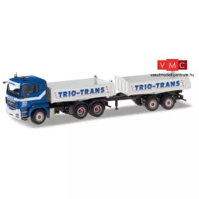   Herpa 071529 MAN TGS billencs teherautó tandem-pótkocsival, Trio-Trans (Bayern / Friedberg) (1:50)