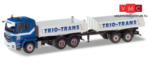 Herpa 071529 MAN TGS billencs teherautó tandem-pótkocsival, Trio-Trans (Bayern / Friedberg) (