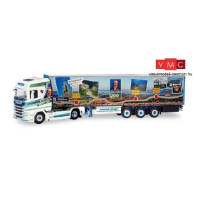   Herpa 071536 Scania CS HD nyergesvontató, ponyvás félpótkocsival - Höhner Raiffeisenliner (1:50)