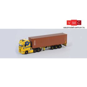 Herpa 071581 Scania CS20 6x2 nyergesvontató, konténerszállító félpótkocsival - ACARGO/TR