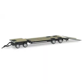   Herpa 076142-009 Munkagépszállító pótkocsi, Goldhofer TU-4, fekete (H0)