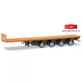 Herpa 076203-007 Teletrailer félpótkocsi, 4 tengelyes, narancssárga (H0)
