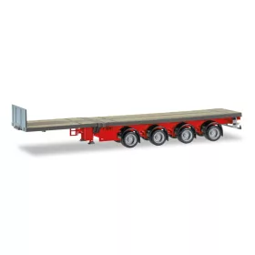  Herpa 076203-008 Teletrailer félpótkocsi, 4 tengelyes, acélszürke (H0)