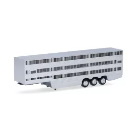   Herpa 076333-003 Élőállatszállító félpótkocsi - szürke (H0)