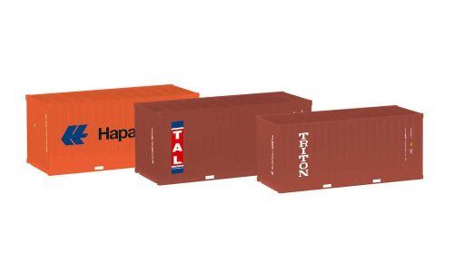 Herpa 076432-003 Konténer készlet: 3 x 20 lábas, Hapag Lloyd / TAL / Triton (H0)