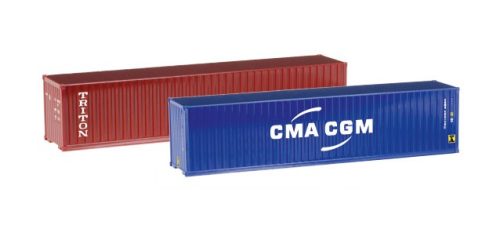 Herpa 076449-004 Konténer készlet: 2 x 40 lábas, Triton / CMA/CGM (H0)