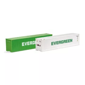   Herpa 076449-007 Konténer készlet: 2 x 40 lábas, Evergreen (H0)