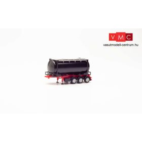 Herpa 076678-002 Konténerszállító félpótkocsi, 26 lábas tartálykonténerrel - fekete (H