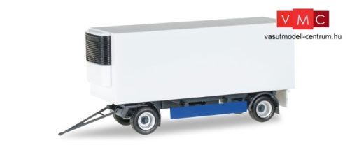 Herpa 076777 Hűtődobozos pótkocsi, kék/fehér (H0)