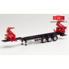 Herpa 076982 Hammar önrakodó konténerszállító félpótkocsi -  fekete (H0)