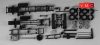 Herpa 082723 MAN TGX teherautóalváz, 3-tengelyes, gördíthető konténer adapterrel, 2 db