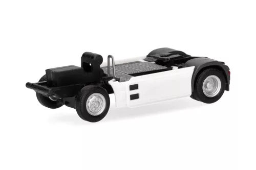 Herpa 086325 TS MAN eTGX nyergesvontató alváz, oldaltakaróval és akkuládákkal, 2 db - fehér (H0)