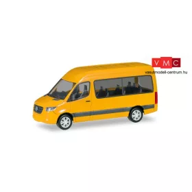 Herpa 093804-002 Mercedes-Benz Sprinter 2018 Busz HD, sárga (H0)