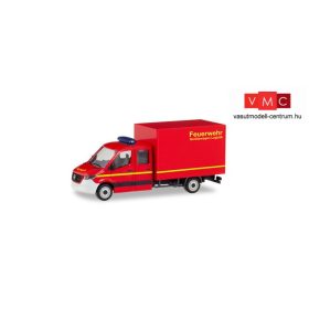 Herpa 094009 Mercedes-Benz Sprinter 2018 Doka, dobozos tűzoltó - Feuerwehr (H0)