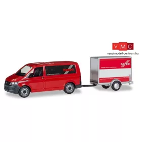   Herpa 094290 Volkswagen Transporter T6 busz, dobozos utánfutóval - Herpa (H0)