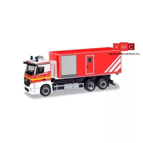 Herpa 094450 Mercedes-Benz Antos csereszekrényszállító tűzoltó teherautó - Freiwillige F