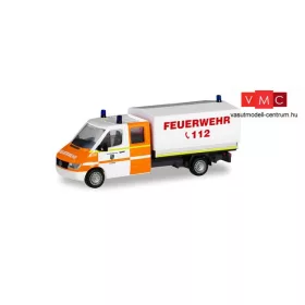 Herpa 094979 Mercedes-Benz Sprinter 1996 DoKa platós/ponyás tűzoltó - Feuerwehr Rhede (H)