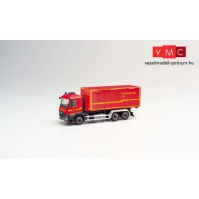 Herpa 095464 Mercedes-Benz Arocs M csereszekrényszállító tűzoltó - FW Herzogenrath (H0)
