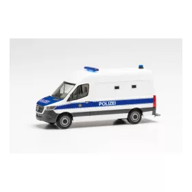   Herpa 096492 Mercedes-Benz Sprinter 2018 dobozos, rabszállító - Polizei (H0)