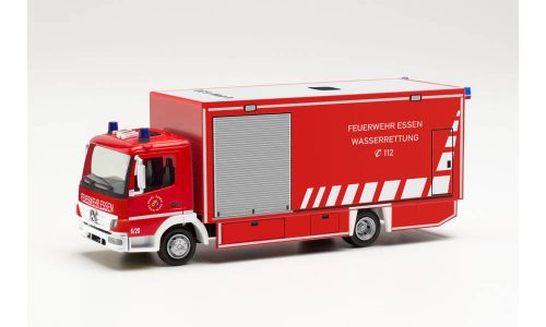 Herpa 096553 Mercedes-Benz Atego dobozos tűzoltó - FW Essen Wasserrettung (H0)