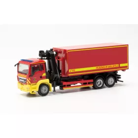   Herpa 096775 MAN TGS csereszekrényszállító tűzoltóautó - FW Karlsfeld (H0)