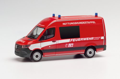 Herpa 096881 Mercedes-Benz Sprinter 2018 félbusz - FW Frankfurt/Rettungshundestaffel (H0)