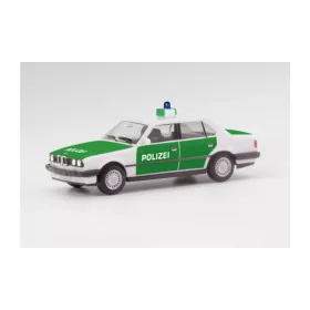   Herpa 097055 BMW 323I (E30), fehér/zöld, Polizei - Herpa Basic (H0)