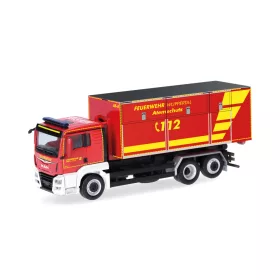   Herpa 098199 MAN TGX XL Euro6C csereszekrényszállító tűzoltó - FW Wuppertal (H0)