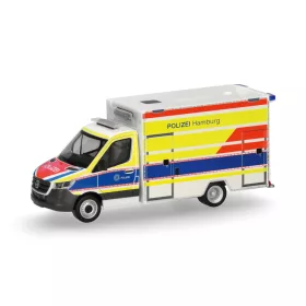   Herpa 099332 Mercedes-Benz Sprinter 2018 RTW, Polizei Hamburg (H0)