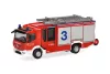 Herpa 099349 Mercedes-Benz Atego 2013 Z-Cab tűzoltó, Flughafen FW (H0)