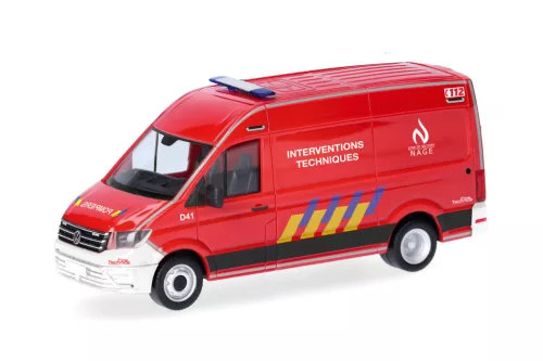 Herpa 099387 Volkswagen Crafter HD, dobozos tűzoltó - FW Interv (H0)