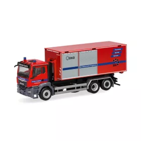   Herpa 099431 MAN TGS NN csereszekrényszállító tűzoltó, FW Augsburg (H0)