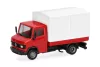 Herpa 099509 Mercedes-Benz T2 ponyvás furgon - piros/fehér (H0)